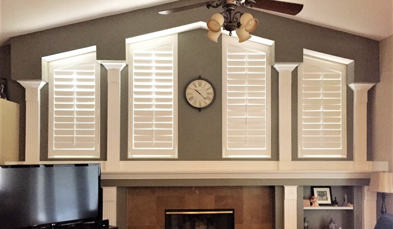 Polywood Shutters in Family Room in San Antonio